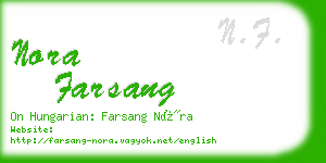 nora farsang business card